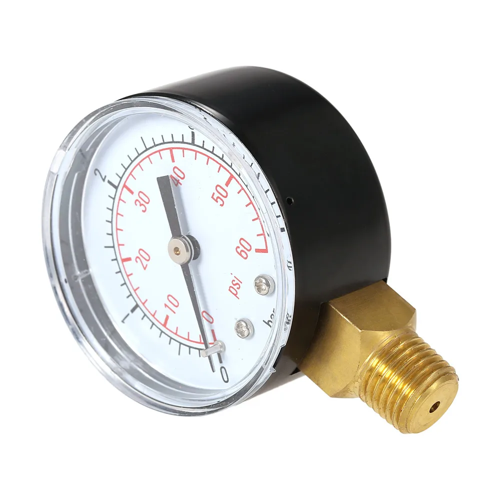 50 mm manometer Bazén Filter Tlak Vody Dial Hydraulický Tlak Rozchod manometre pression 1/4
