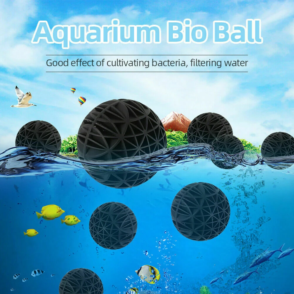 50PCS 26mm Akvárium Bio Gule Filter Médií akvárium Rybník Vody Bioballs Vysokej Kvality Zbrusu Nový Bio Filter Gule
