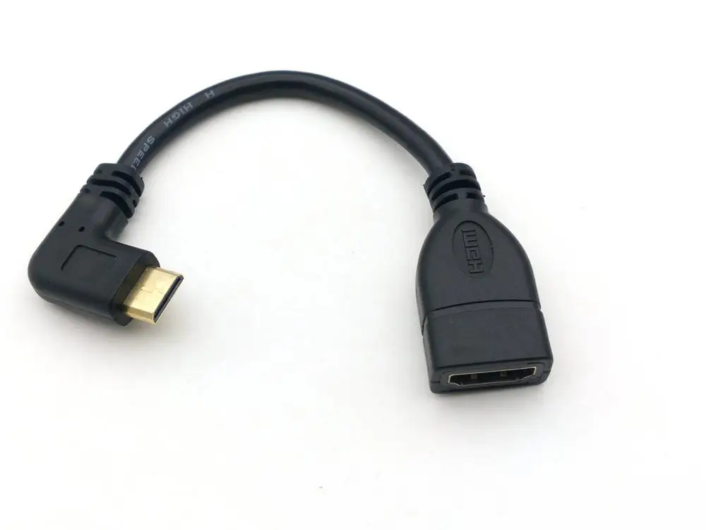 50PCS Mini kompatibilný s HDMI samec na HDMI žena kábel pre HDTV 1080p PS3 Evo HTC Vedi