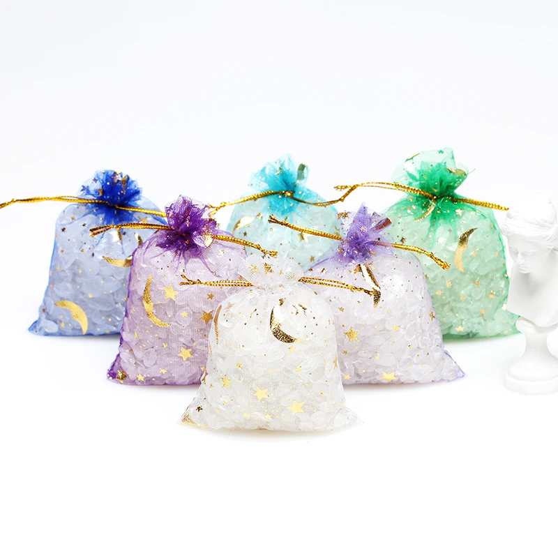 50pcs Organza Taška Vrecku make-up, šperky zobraziť tašky svadobné Vianočný darček šnúrkou puzdro na Šperky propagačné Darčeky Balík