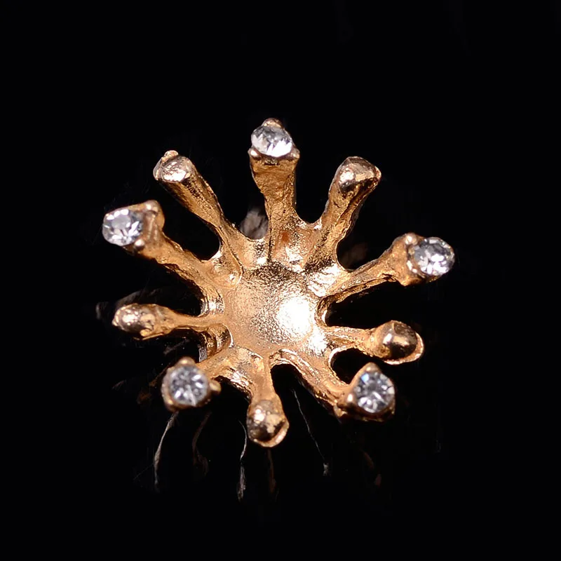 50pcs Zlatá/strieborná farba Crystal Core Kvetinové Kúzlo Nádoby Prívesky Na Oblečenie DIY Šperky, Takže Nájsť Kúzlo Príslušenstvo