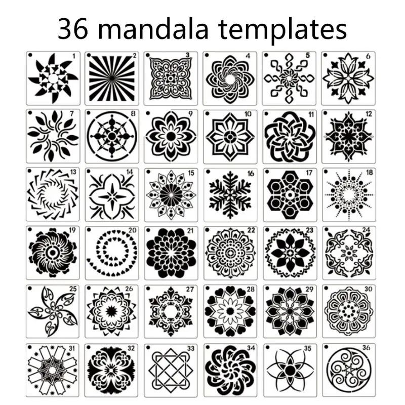 56 Pack Mandala Dot Maľovanie Šablón Blany, Malé Mandala Šablóny Šablóny pre DIY Umelecký Projekt, Skalné Maľby, Maľovanie na