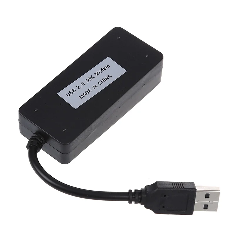 56K Data/Fax Modem S USB Rozhraním Dva Zdviháky, Podpora ID Volajúceho a Distinctive Ring Detect, Automatický Formát/Rýchlosť Snímania čierna