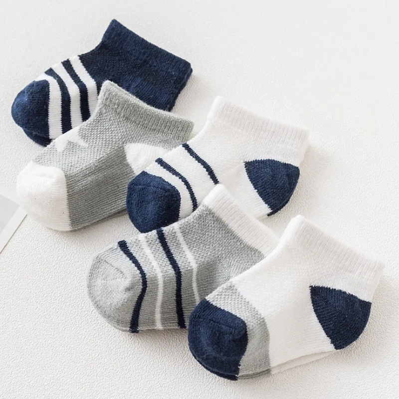 5Pair/veľa nových letné bavlnené ponožky tenké bežné baby deti ponožky
