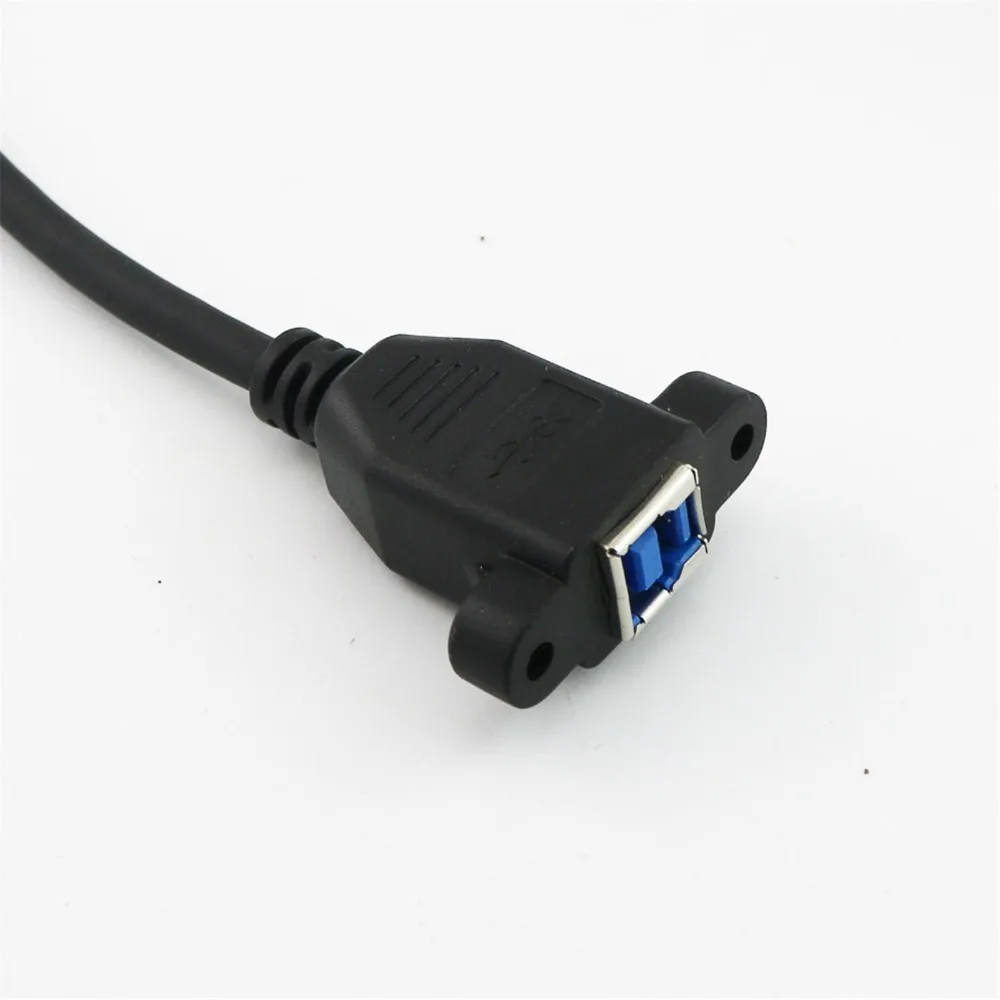 5x 50 cm USB 3.0 B Ženské Panel Montáž na USB 3.0 B Samec Konektor Samec Samica Konektor Kábla Rovno/HORE/Dole/Vľavo/Vpravo Uhol