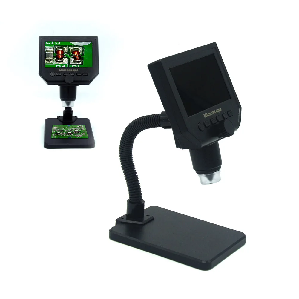 600 X USB Digitálny Mikroskop Elektronické Video Mikroskopom 4.3 Palcový OLED HD LCD Spájkovanie Mikroskopom Telefón Opravy zväčšovacie sklo+Stojan