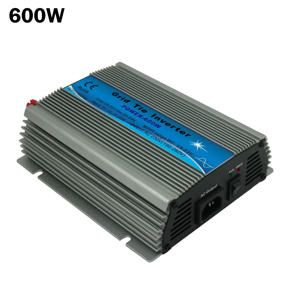600W 18V siete Kravatu Micro Invertor 10.5-28V DC na AC 190-260V 600watt Na Grid Kravatu Invertor pre 18V FV modulu