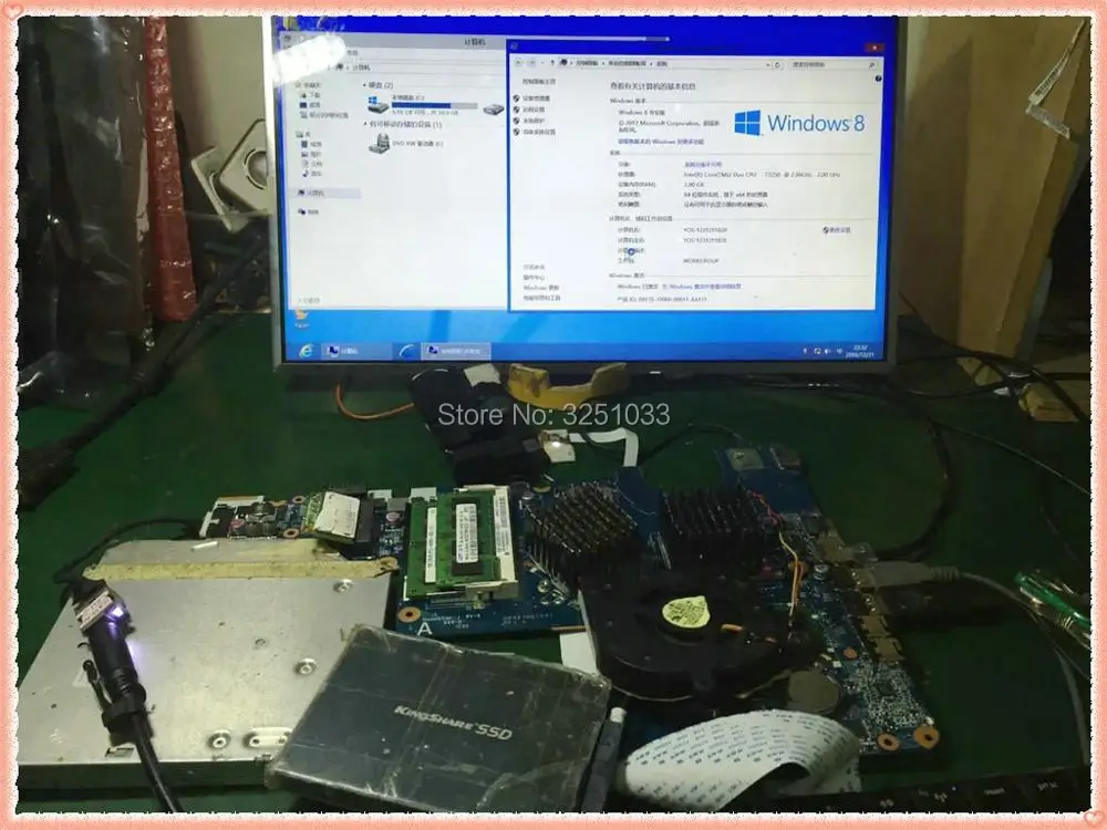 623909-001 pre HP G56-108SA CQ56-109WM Notebook PC Compaq CQ56 Doske DDR2 GL40 chipset DAAX3MB16A1 Testované Dobré