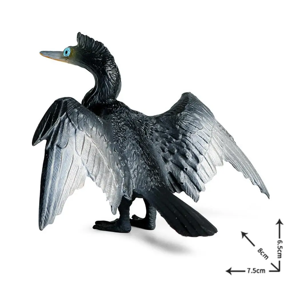 7,5 cm Simulácie Zvieracích Model Kormorán Ryby Eagle Vody Raven Hydiny, Vtákov Bábika Detí Pevné Plastové Hračky, Dekorácie