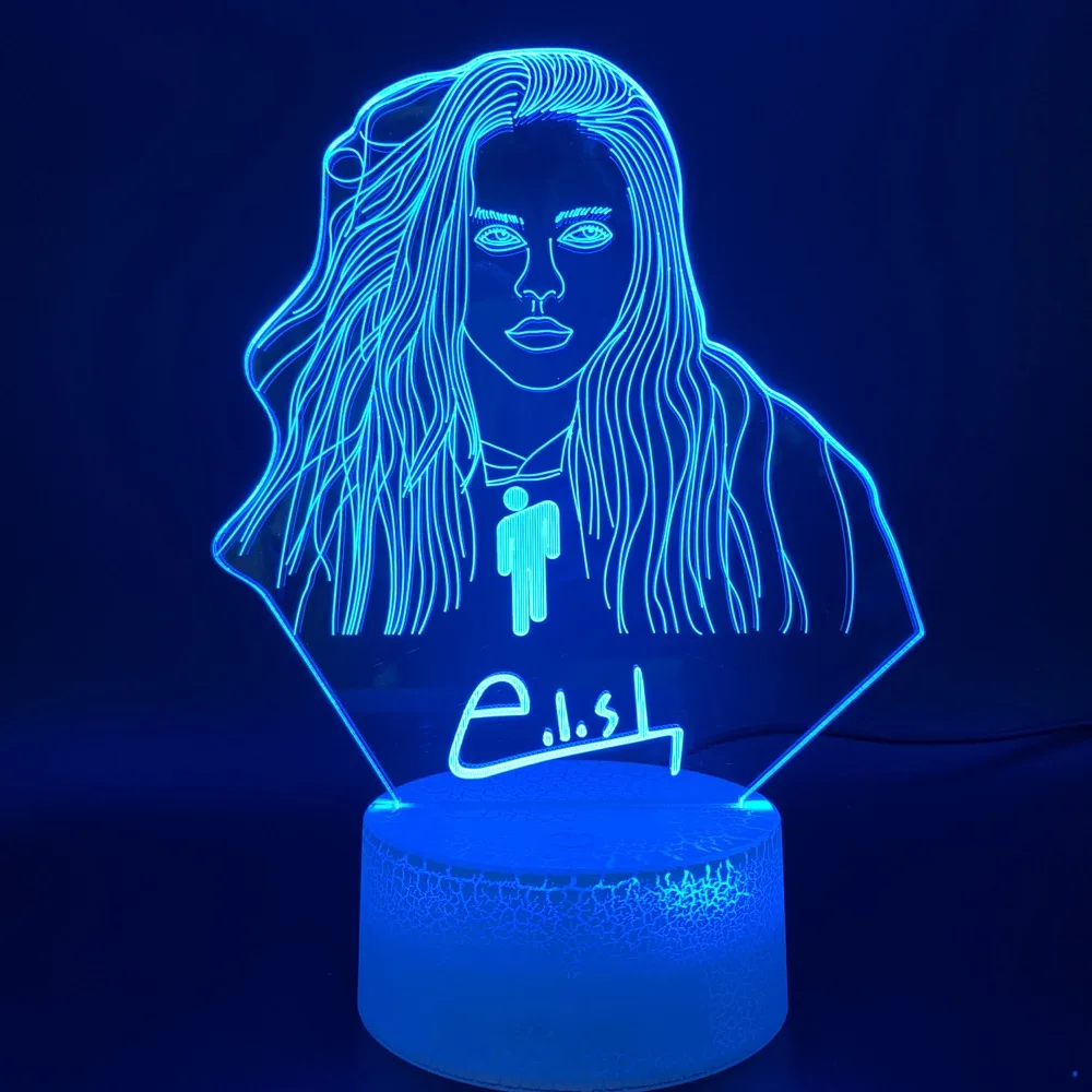 7 Farby USB Módne Abstraktné ženy Tabuľka Lampa 3D LED Nočné Osvetlenie Spálne Dekorácie Posteli Spať Svietidlo Dary