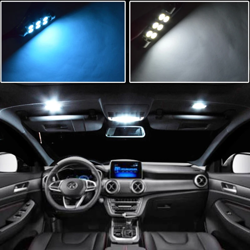 8X Žiadna Chyba Biele LED Interiéru Vozidla Žiarovky Balík Kit Pre 2006- 2017 2018 2019 2020 Toyota RAV4 RAV-4 LED Osvetlenie Interiéru