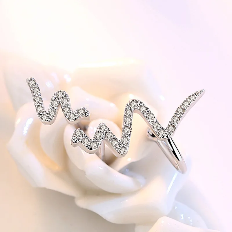 925 sterling silver módne lesklé crystal lightning dizajn dámy'stud náušnice žena svadobný dar veľkoobchod šperky ženy