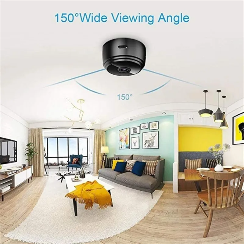 A9 Mini Kamera 2.4 G Wireless Wifi 1080P HD Nočné Videnie Kamery Domáce Bezpečnostné Kamery, APP Remote Monitor