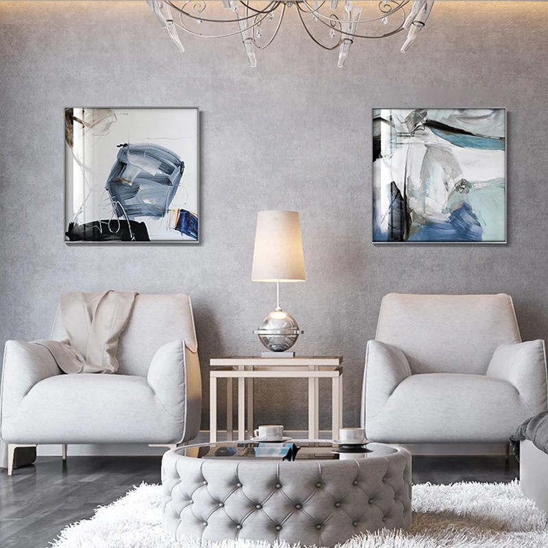Abstraktné Maliarske Plátno Modrá Plagát A Tlač pre Obývacej Izby, Spálne Dekorácie Obrázok Moderné Nástenné Art Office Home Decor