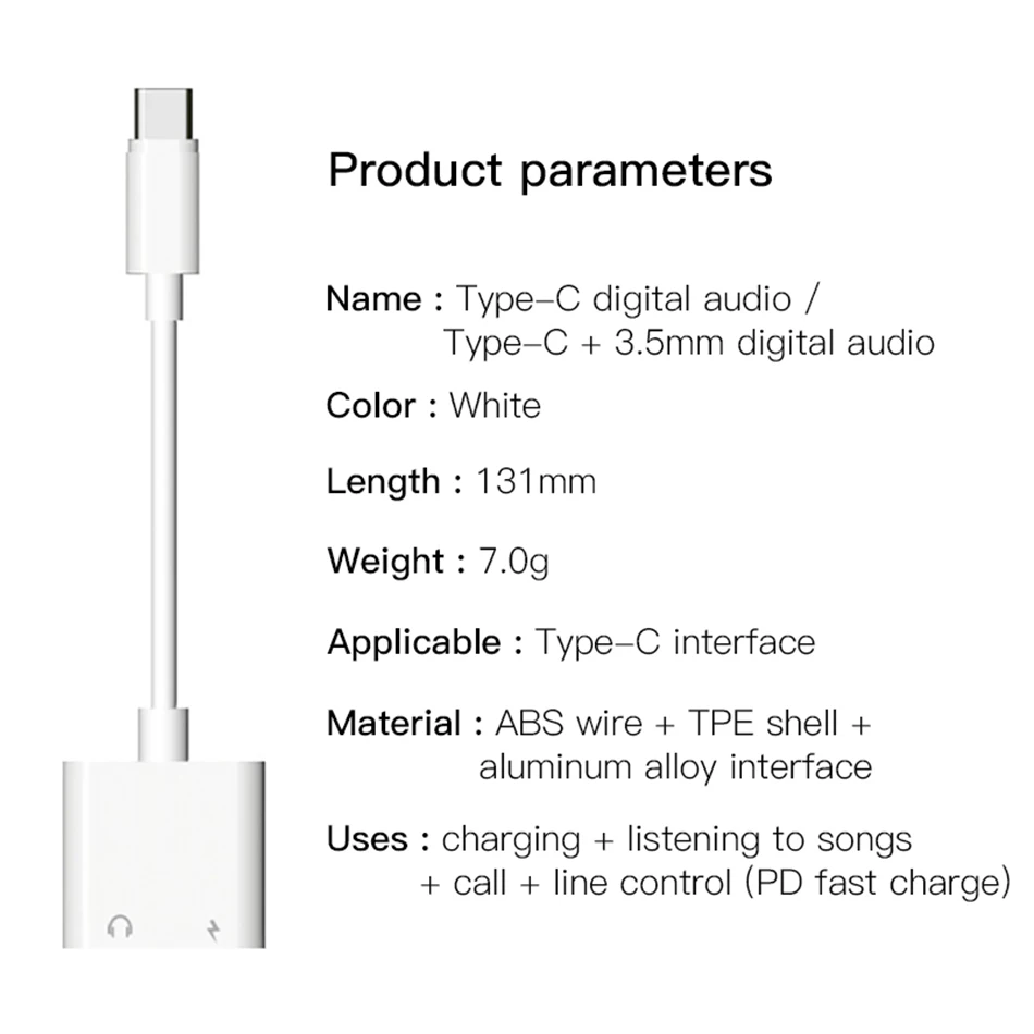 !ACCEZZ 2 v 1 Typ-C Adaptér USB Pre Huawei P30 Pre Xiao 3,5 mm Jack pre Slúchadlá Volanie Audio Konektor Rýchle Nabíjanie Adaptéry