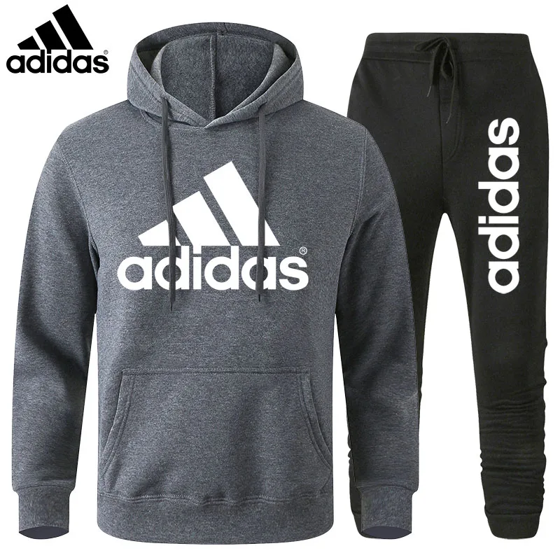 Adidas mikina s Kapucňou mužov a žien dlhým rukávom športové odevy udržať v teple v zime Adidas trend nových fleece kapucňou sveter farby