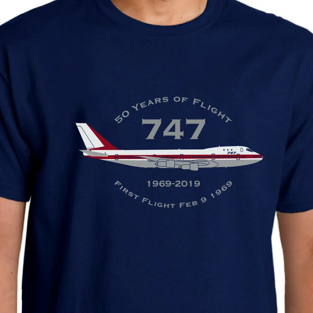 Aeroclassic Boeing 747 50 Rokov Letu Výročie T-Shirt Hot Predaj Módnych Vysokej Kvality Osobnosti Dizajn Dresov