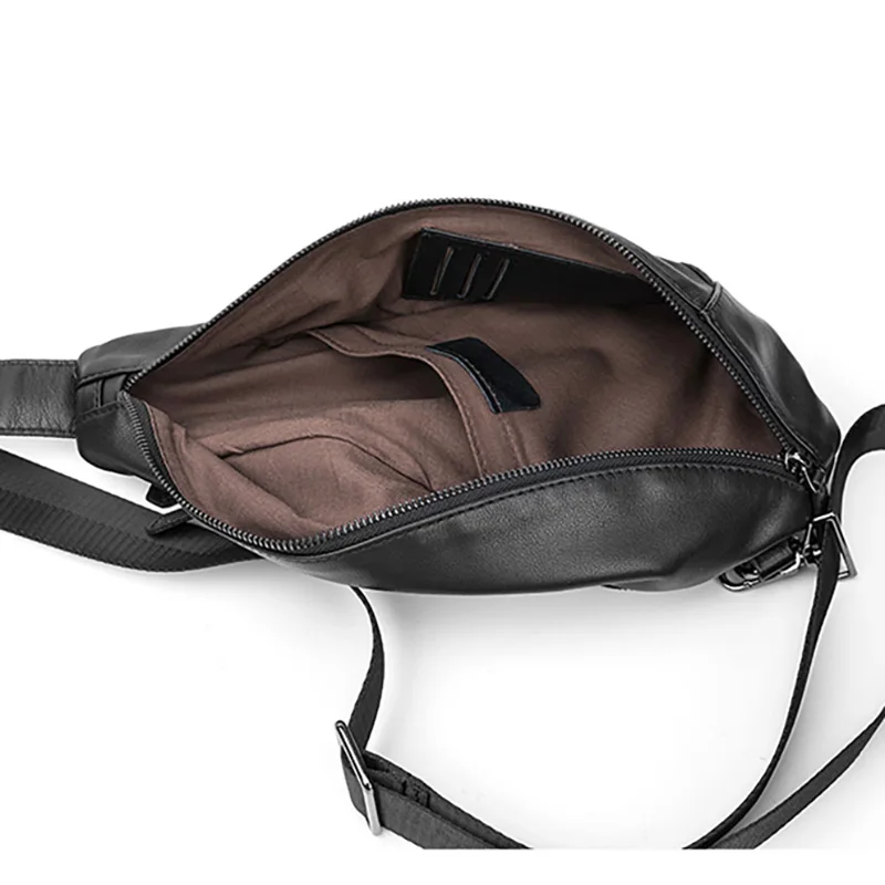 AETOO Módne kožené pánske náprsné vrecko, všestranný cross-body taška, prvá vrstva z cowhide taška cez rameno