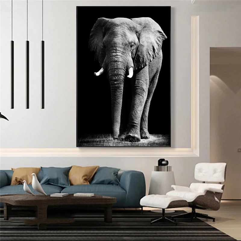 Africké Divokých Slonov Zvieratá Plátne, Obrazy Na Stenu, Umenie Plagáty A Vytlačí Zvieratá Plátno Art Obrazy Na Stenu, Dekorácie