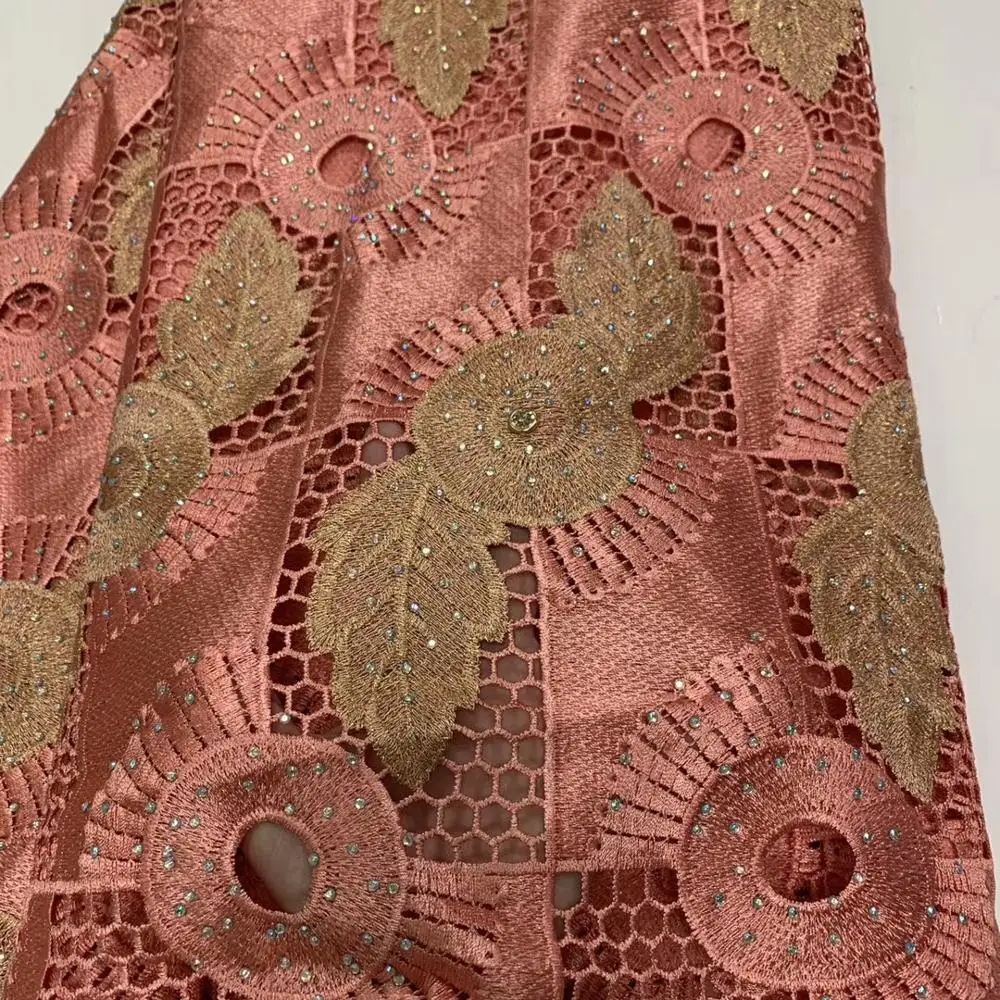 Africké Kameň Čipky Textílie 2020 Vyšívané Nigérijský Voile Čipky Textílie Svadobné High-end francúzskej Čipky a Tylu Textílie Pre Svadobné Party