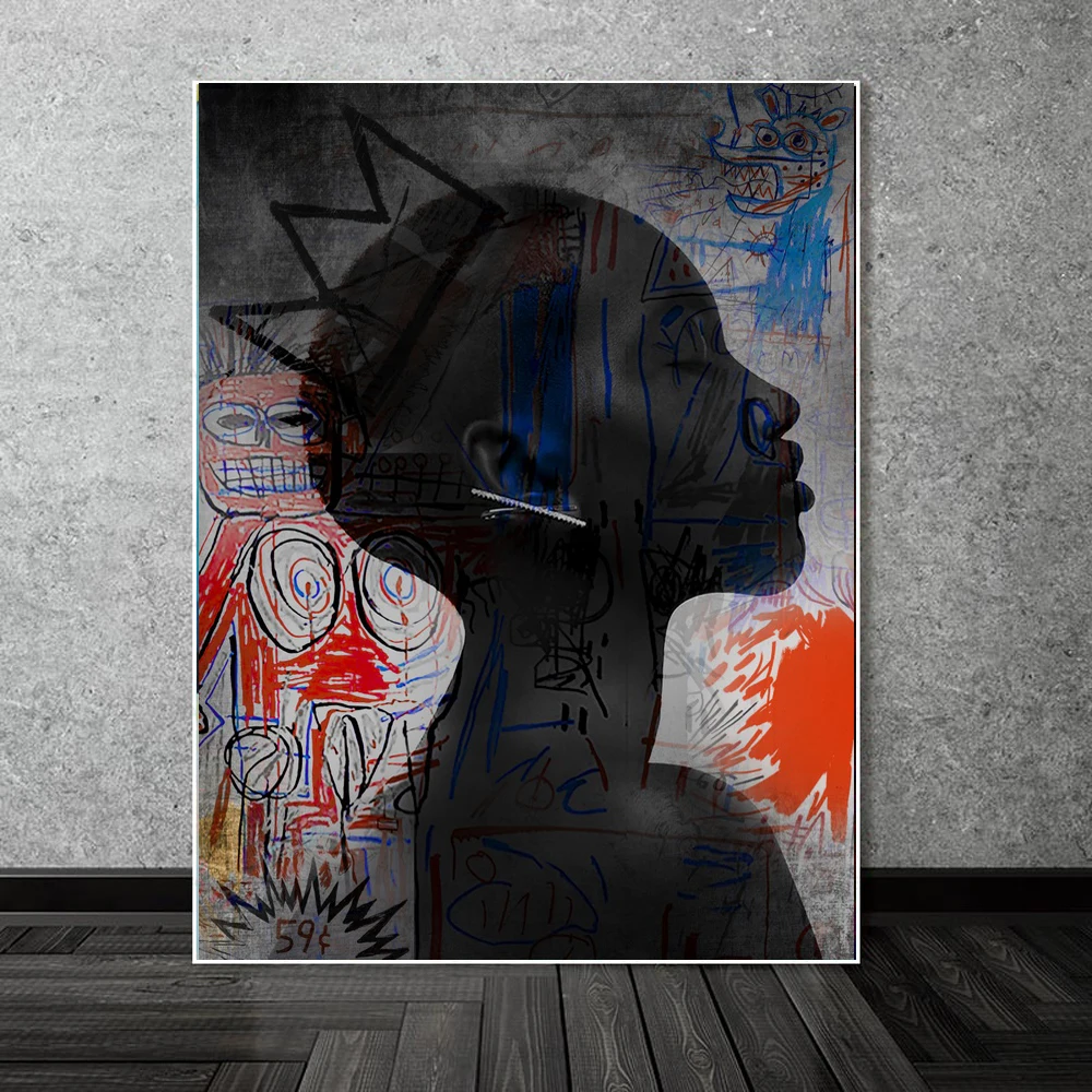 Africké Umenie Čierna Žena Olej Maľovanie Graffiti Plátno Cuadros Plagáty Vytlačí Škandinávskych Nástenné Plátno Umenie Obrázok pre Obývacia Izba