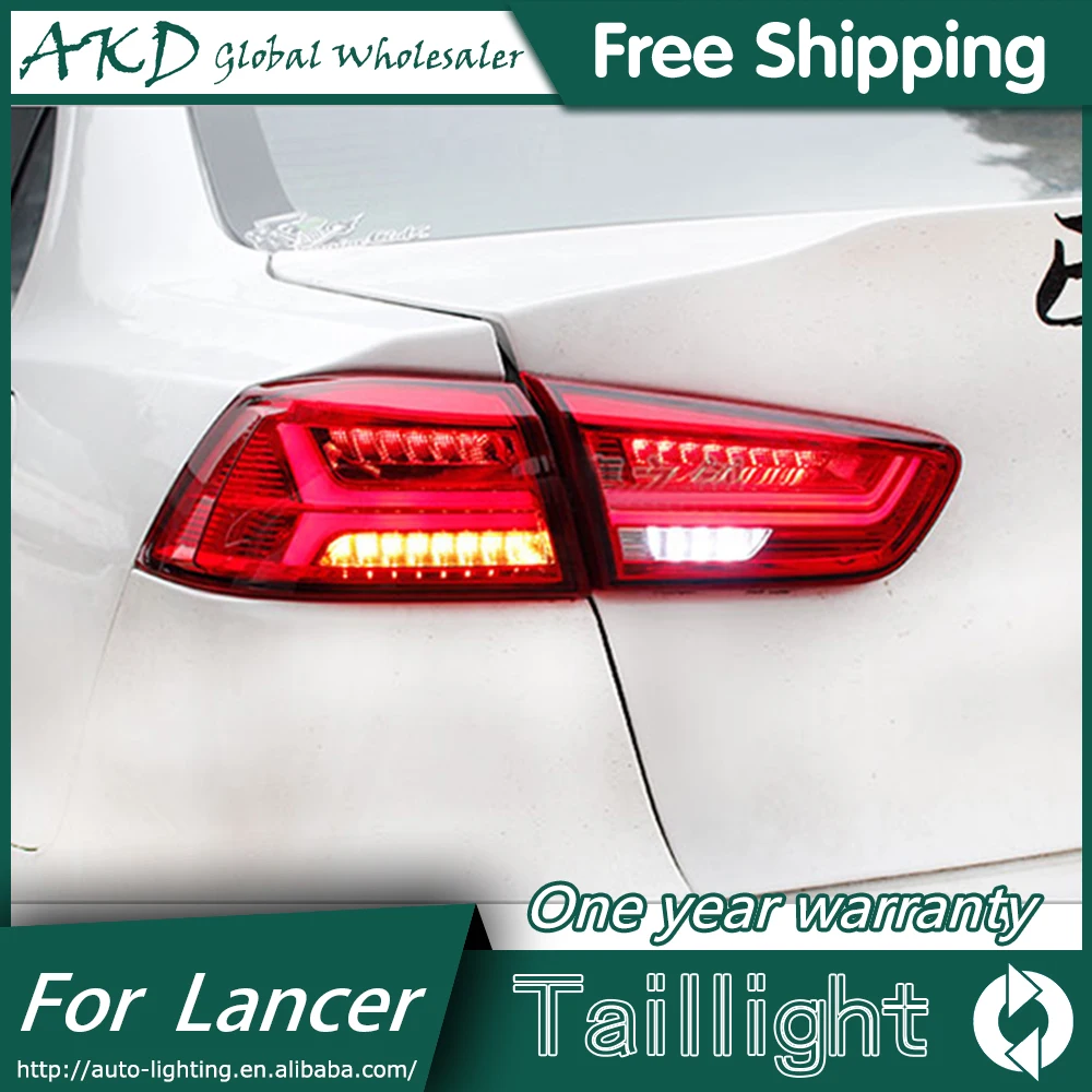 AKD Auto Styling Chvost Lampa pre Mitsubishi Lancer EX zadné Svetlá 2008-2016 LED zadné Svetlo Signál LED DRL Stop Zadné Lampy Príslušenstvo