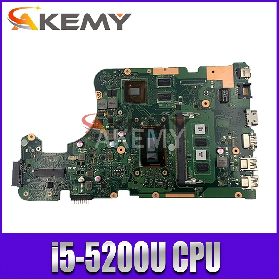 Akemy X555LD Notebook základná doska Pre Asus X555LD X555LP X555L X555 Test palubnej doske 4G-RAM i5-5200U GT920M