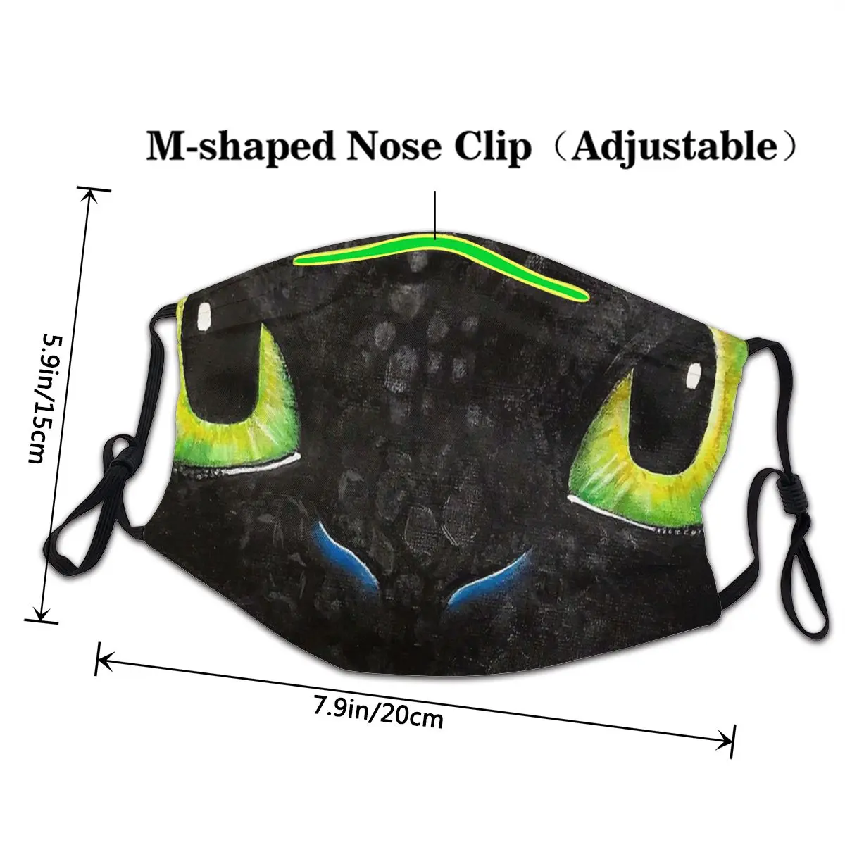 Ako vycvičiť Draka Viking Bezzubej Problém Film Mascarilla Masque Reutilizables Lavables Masku na Tvár a Oči Masque Ochrany