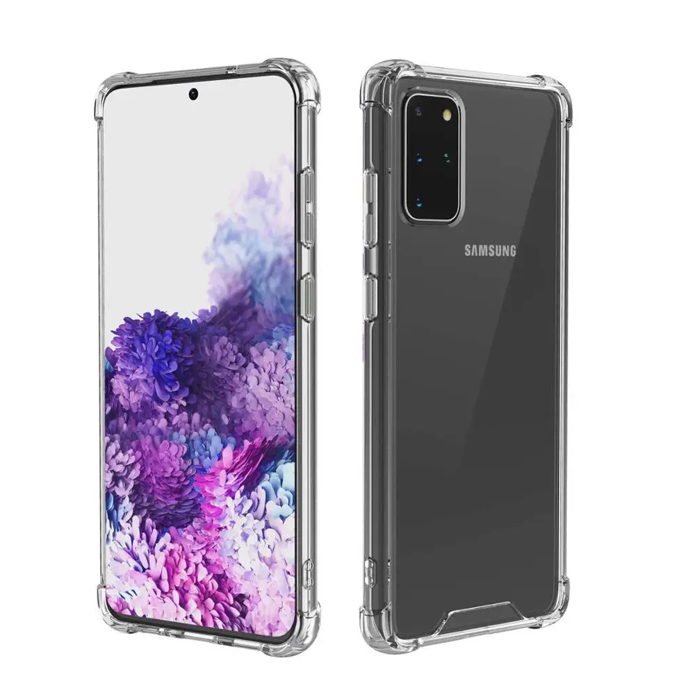 Akryl Jasné Späť Telefón puzdro pre Samsung Galaxy S20 Ultra Plus Shockproof Robustný Kryt pre Samsung S8 S9 S10 Poznámka 8 9 10 Plus