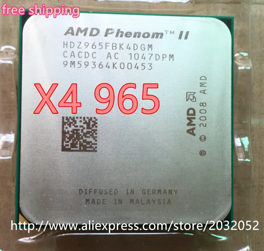 AMD Phenom II X4 965 Procesor(3.4 GHz, 6MB L3 Cache, Socket AM3 Quad-Core rozptýlené kúsky cpu x4 965 môžu pracovať
