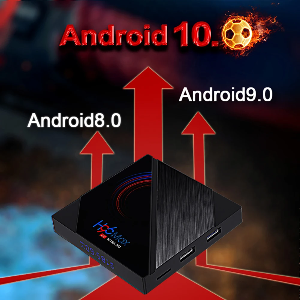 Android 10.0 Smart TV Box Android 10 MAX 4 GB RAM, 64 GB ROM H616 Bluetooth 4.0, TV Prijímač 5G Wifi Prehrávač Médií HD 6K Set-Top-Box