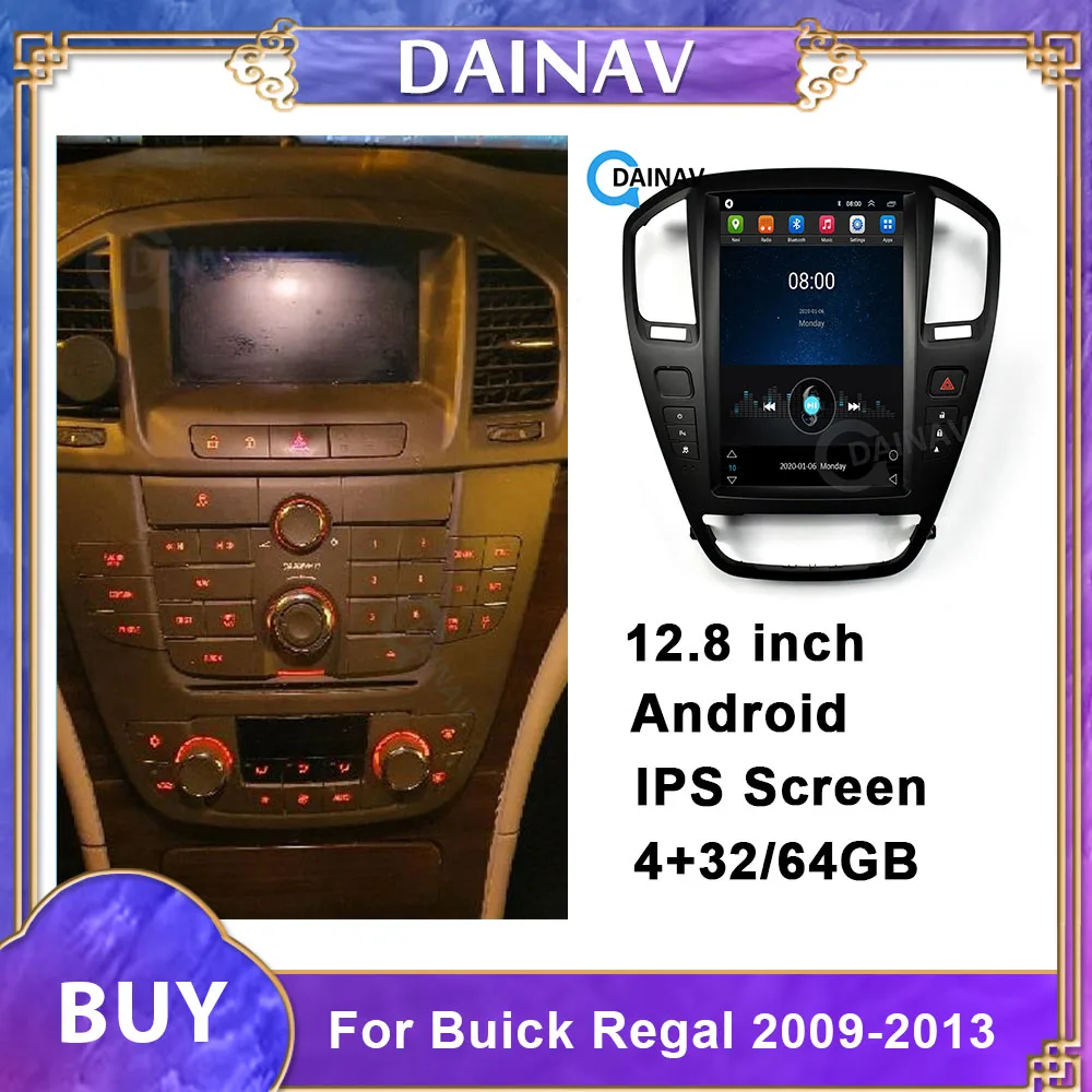 Android 9.0 Vertikálne obrazovke GPS pre Buick Regal na roky 2009-2013 Tesla štýl auta GPS navigácie rádio Multimediálne stereo prehrávač