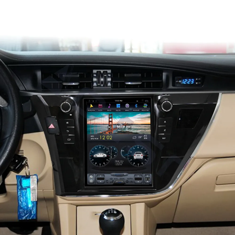 Android Tesla štýl Auto Nie DVD prehrávač Pre Toyota Corolla 2016 Auta GPS Navigácie Multimediálne Vedúci jednotky magnetofón