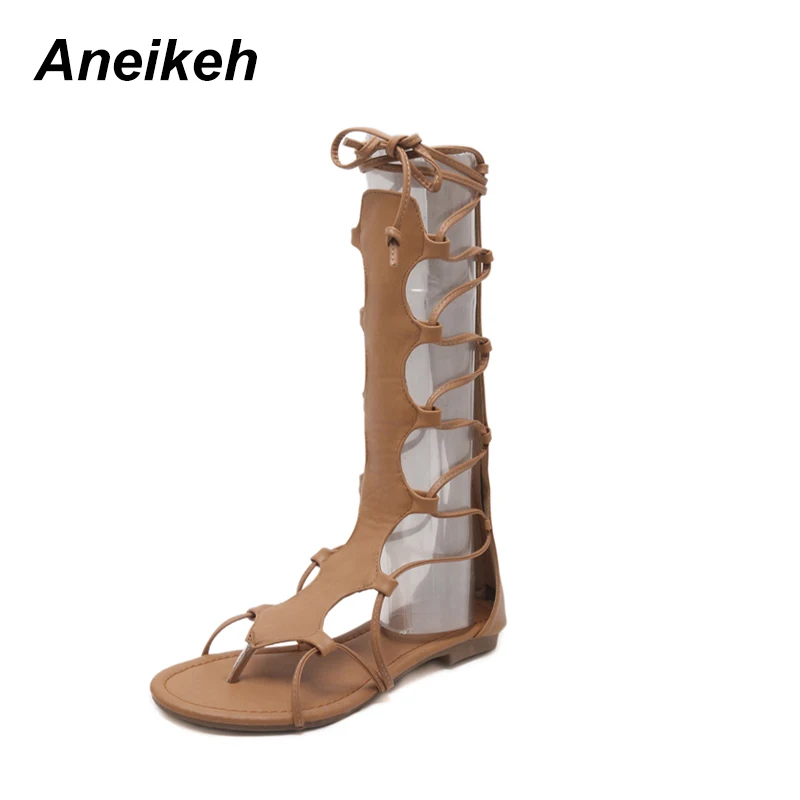 Aneikeh 2019 Sandále, Topánky Ženy Cross-Plochý Popruh S Podpätkami Gladiator Otvorené Prst Sandále Letnej Ulici Šaty Čerpadlá Dámy Topánky