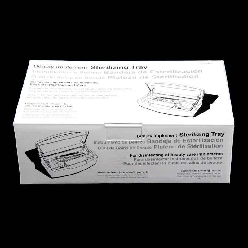 ANGNYA Pro Sterilizáciu Zásobník Sterilizátor Nail Art Dezinfekcia Box pre Oceľovou Nipper Pinzety Zariadenia Cleaner Skladovanie Nástroje