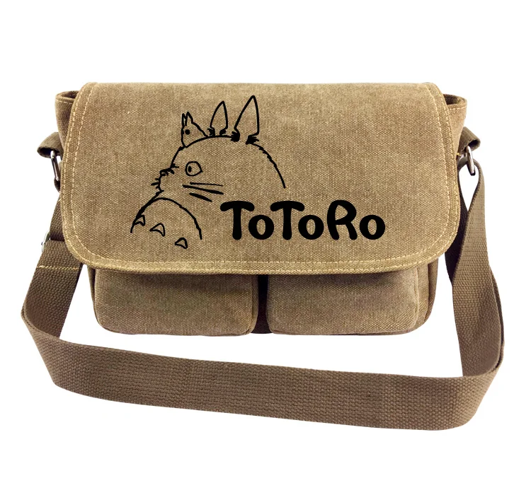 Anime Môj Sused Totoro Messenger Plátno Taška cez Rameno Teenagerov Cartoon Tonari no Totoro Tašky a Školské Tašky Ženy Kabelky