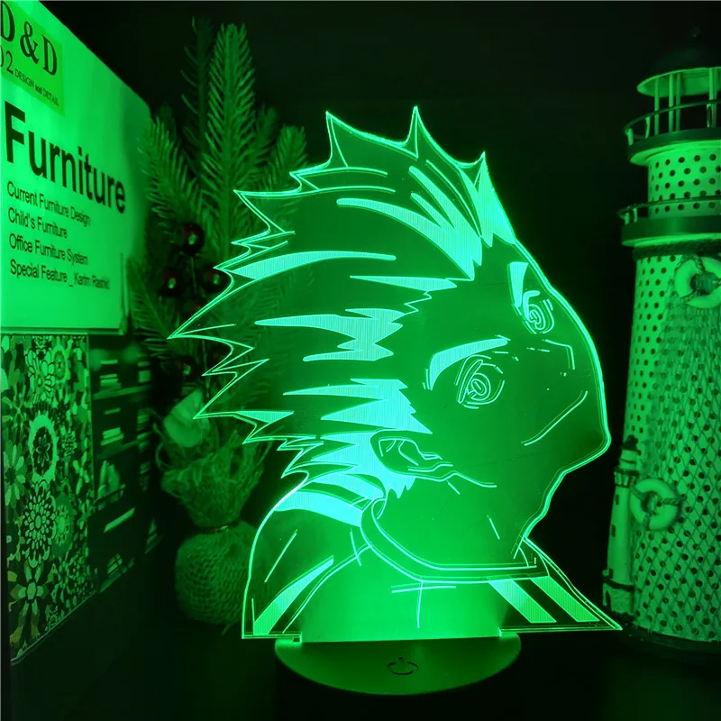 Anime Obrázok Haikyuu 3D LED Svetlo Kotaru Bokuto Hračky Zberateľská Akcia Figura Model Brinquedos Lampa Vianočný Darček Bábika Osvetlenie Figma