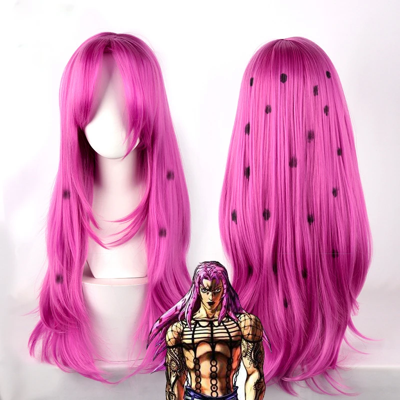 Anime radu jojo bizarné dobrodružstvo Diavolo žiaruvzdorné Cosplay Kostým hairwear Parochňu+Parochňu Spp