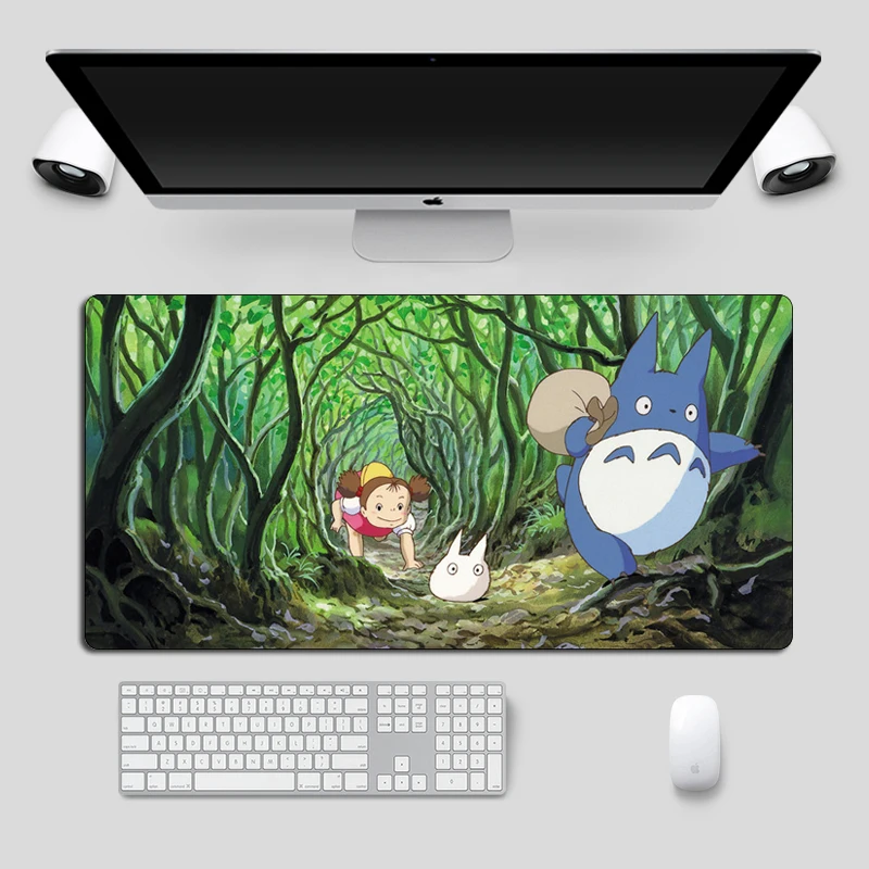 Anime Totoro Herné podložka pod Myš Otaku Veľké 60x30cm Cartoon Gamer MousePad Módne Zamykanie Okraji Umývateľný Počítač Mat