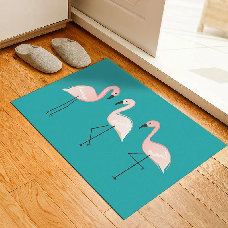 Anti-Sklzu Rohožky Flamingo Vzor Obdĺžnik Vstupné Rohože Prachu Dôkaz, Dvere Vonkajšie, Spálne, Kuchyne Sú Koberec, Kúpeľňa Podlahy Koberec