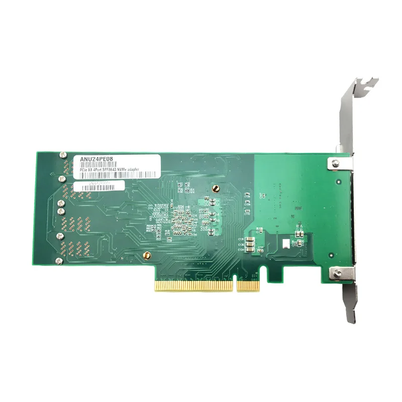 ANU24PE08 NVMe SSD exp radič SFF8643 na SFF8639 u.2, 12Gbs, Quad port, pcie 3.0 X8 (nie s SSD a sas kábel)