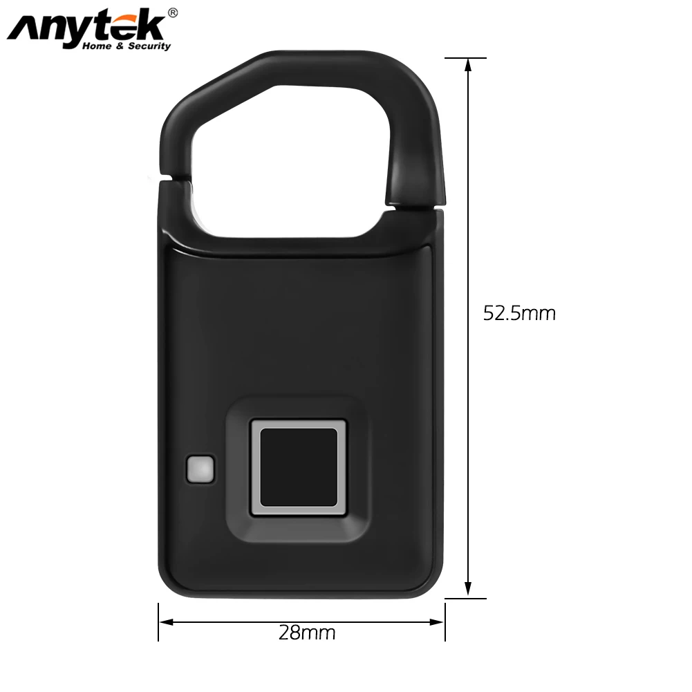 Anytek P4 Odtlačkov prstov Zámok USB Nabíjateľné Smart Keyless Anti-Theft Zámkom Kufor, Dvere Garáže, Sklad proti Vlámaniu Zámok