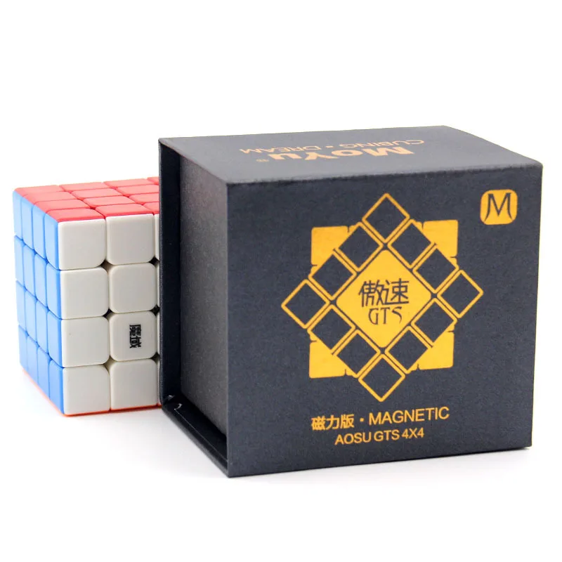 Aosu GTS M 4x4x4 Kocka Magnetické Verzia Speedcubing Logická Hračka pre hospodársku Súťaž