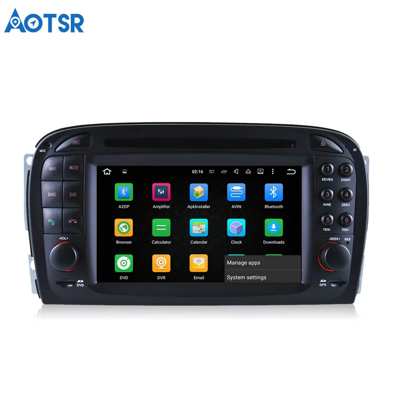 Aotsr Android 8.0 Auto DVD prehrávač Headunit Na Mercedes Benz SL R230 SL500 2001-2007 multimediálna Navigácia, rádio GPS 2 di