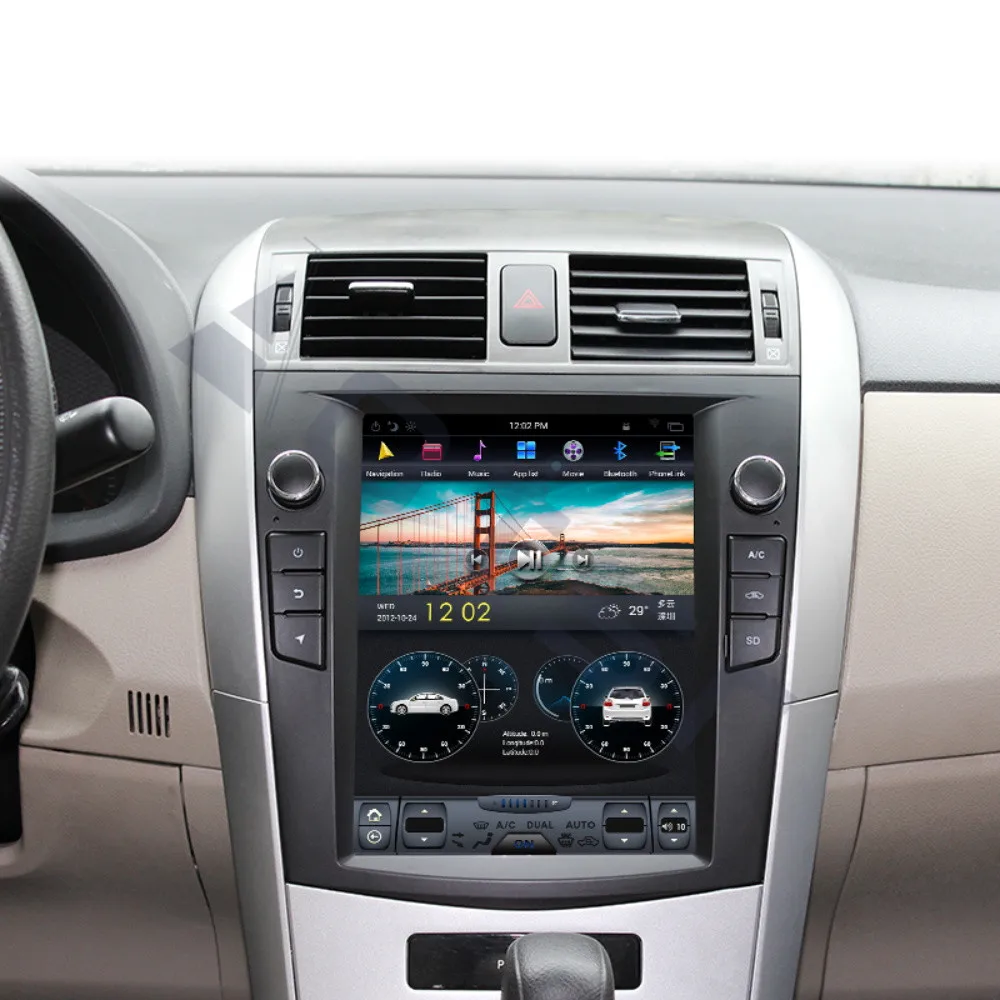Aotsr Android 9.0 PX6 Tesla Styel Pre Toyota Corolla E140 2006-2012 Auto DVD Prehrávač, GPS Navigáciu DSP Auto Rádio Stereo Headunit