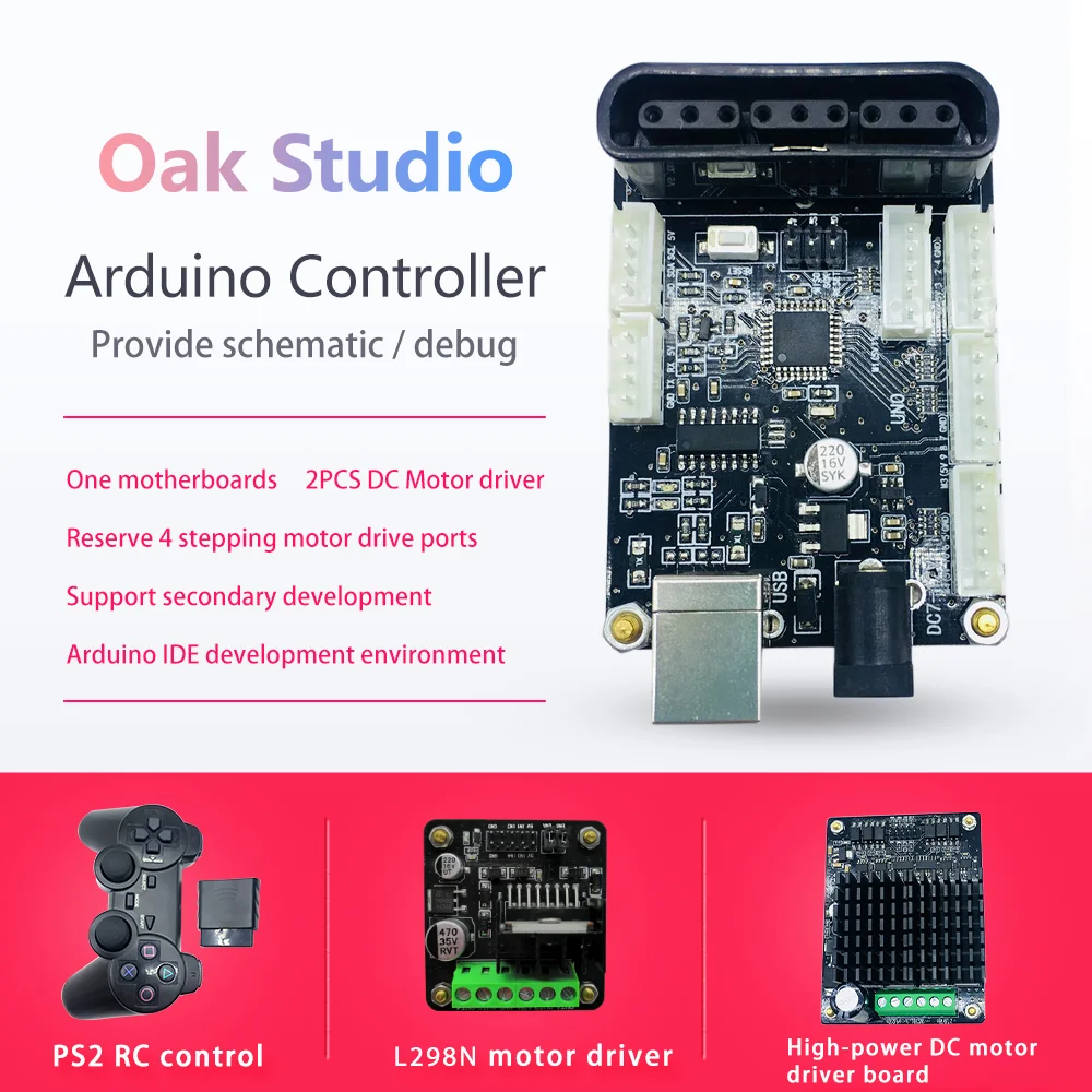 Arduino radič, DC Motor vodiča,PS2 Bezdrôtový ovládač Vzdialenej, pre Arduino 2wd 4wd RC Smart Robot Cisternové Vozidlo
