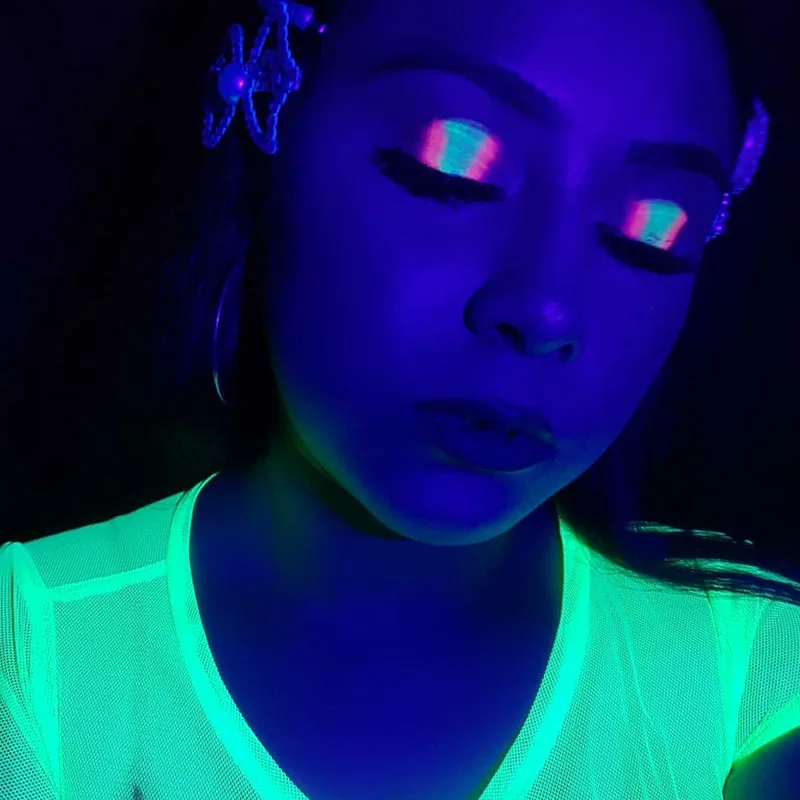 Aurora Svietiť Eyeshadow Palety Fáze Klubov Neon make-up Kit v Blacklight UV Glow in the Dark, Žiarivka, Očné Tiene