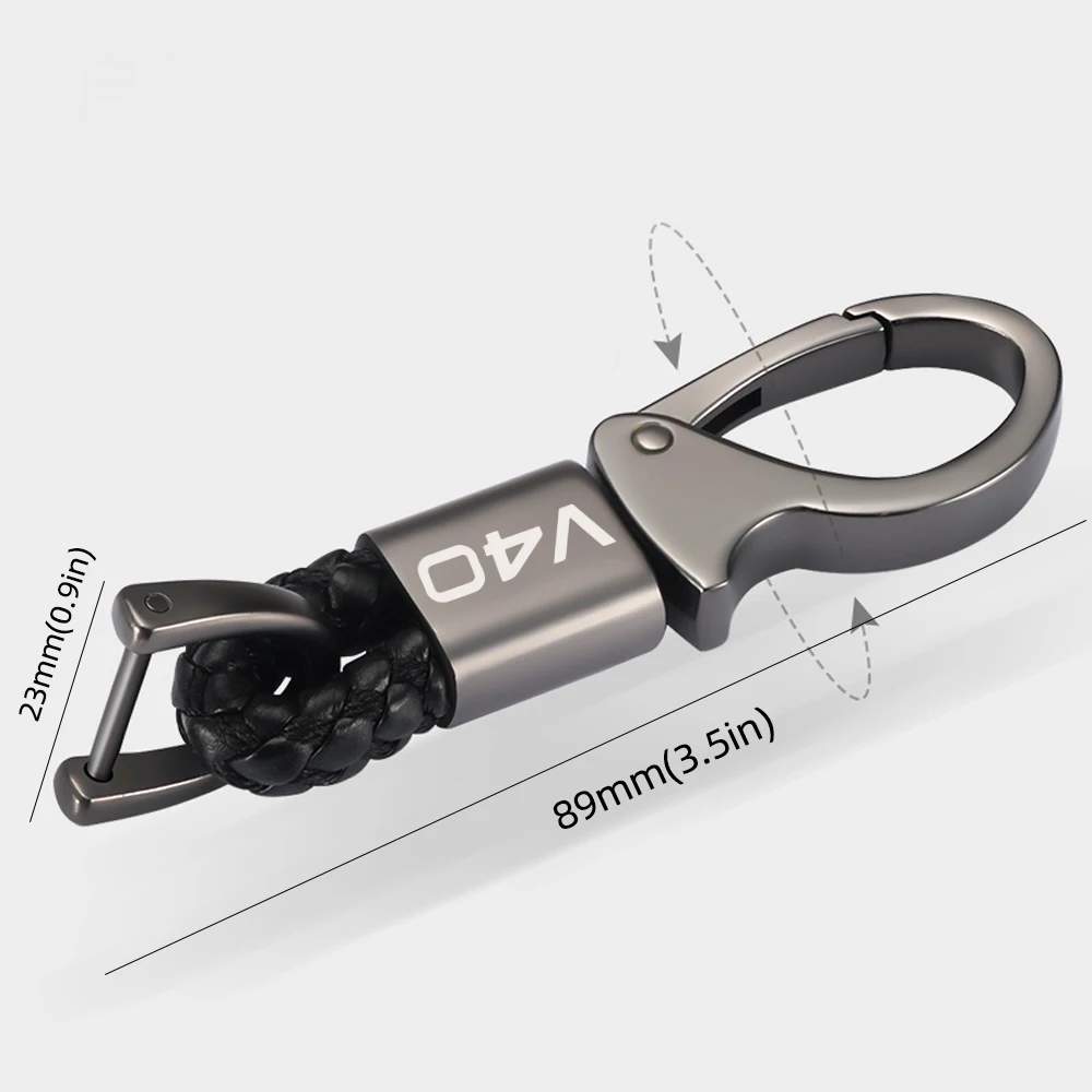 Auto keychain zliatiny zinku pás kľúč reťazca krúžok pre Volvo V40 kľúčenky Automobilových interiérových doplnkov