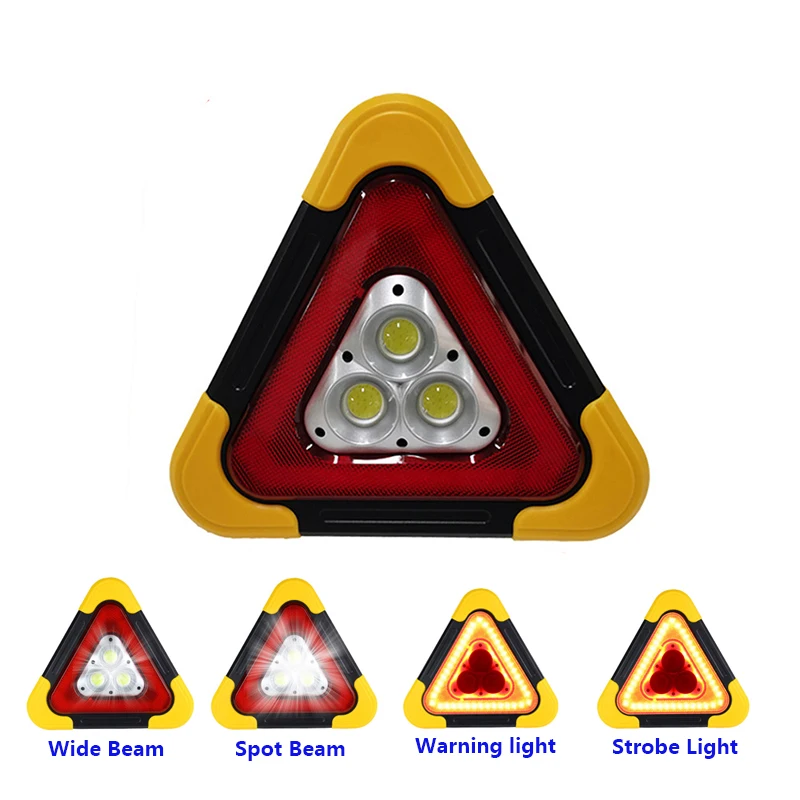 Auto LED Reflexné Triangle Osvetlenie Statív USB Nabíjačka Núdzové Výstražné Znamenie Vozidlo Zastaviť Noc Cestnej Reflektor Príslušenstvo