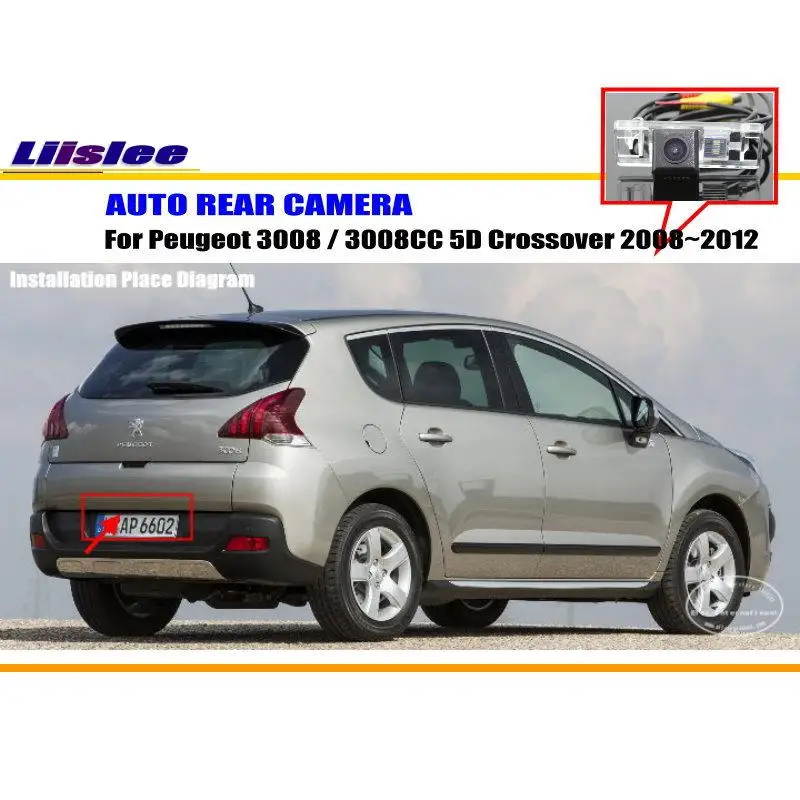 Auto parkovacia Kamera Pre Peugeot 3008 3008CC 5D Crossover Zálohu, Parkovacie Zadné VAČKY NTST PAL